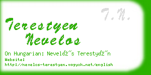 terestyen nevelos business card